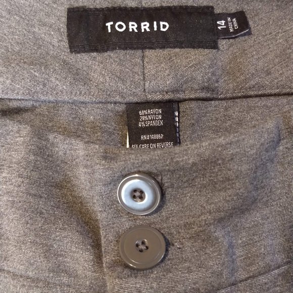 Torrid Gray Comfy Dress Pant - Size 14 - Picture 3 of 4